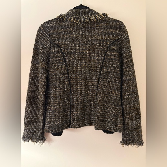 Vintage Millma Handloomed Alpaca Blend Open Front Tweed Cardigan Blazer - Picture 8 of 16